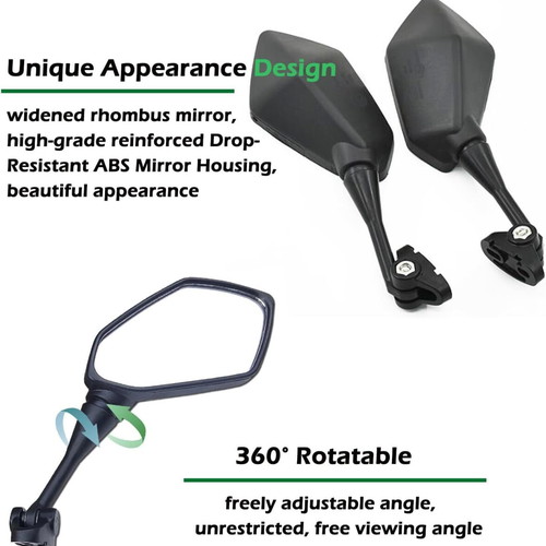Honda CBR motorcycle mirrors 360-degree adjustable
