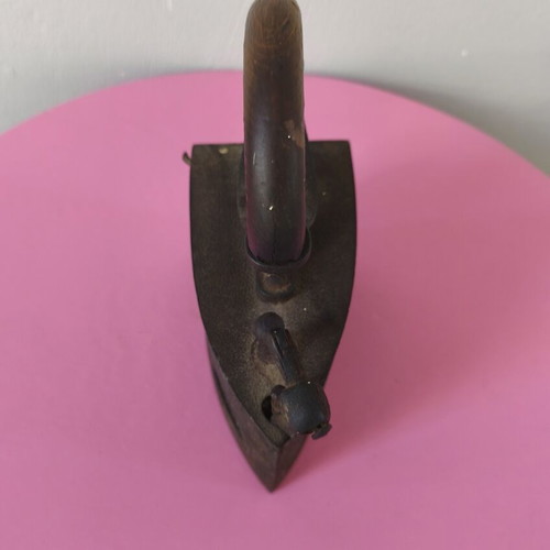 Greek traditional iron used with wooden handle