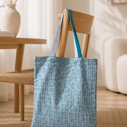Uriage Fabric Beach Bag new, 42×40 cm, blue shoulder style