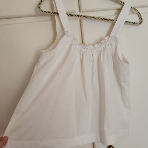 Grace & Mila white linen top Large like new