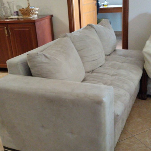 Corner sofa, grey, stain-resistant, 2x2 m