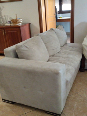 Corner sofa, grey, stain-resistant, 2x2 m