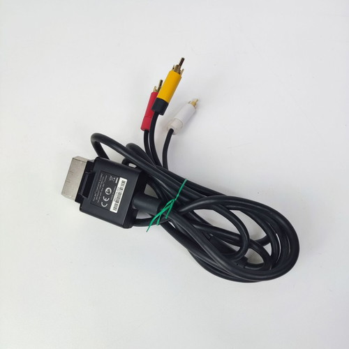Xbox 360 composite AV cable used, black audio video cable