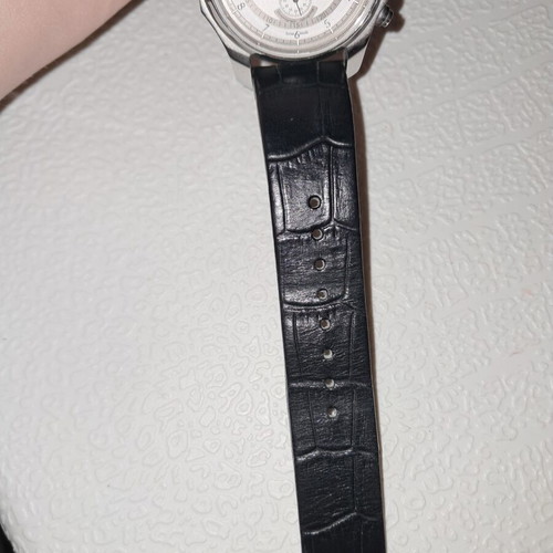 Calvin Klein men's wristwatch, black leather strap