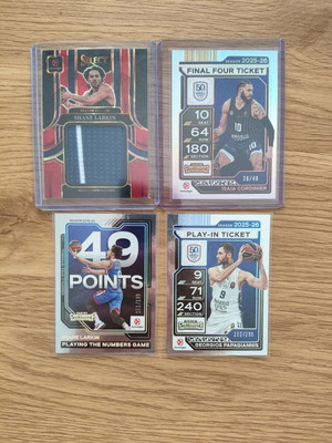 Euroleague Contenders Select 25-26 Basketball Cards like new, 3 numbered with jumbo patch from Efes Pilsen