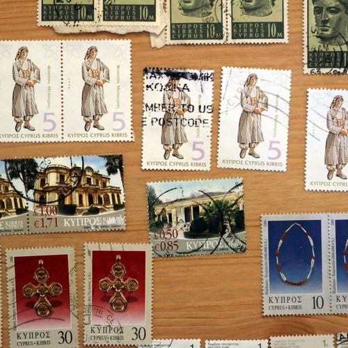 Cypriot stamps used, small collection of 75 pieces (1960-2003)