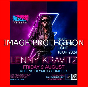 Lenny Kravitz Λενι Κραβιτζ Poster Ποστερ Αφισα Αφισσα απο συναυλια Blue Electric Light Tour 2023