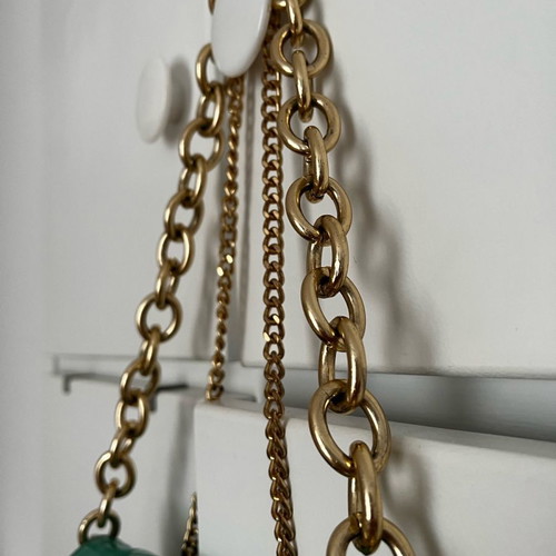 Click Jewels green leather bag like new