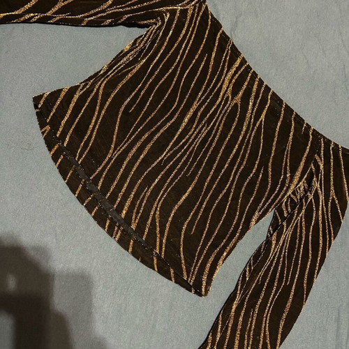 Blouse new, size S, black with gold