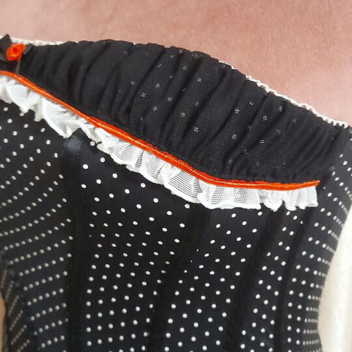 Corset Ann Summers black polka dot strapless top like new