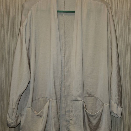 Bershka satin cardigan like new, salmon, beige and pink, size L