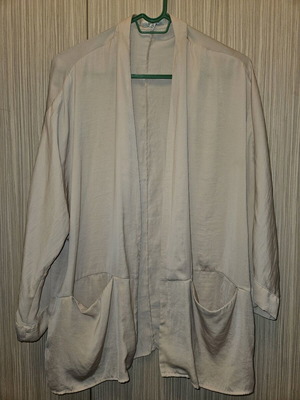 Bershka satin cardigan like new, salmon, beige and pink, size L