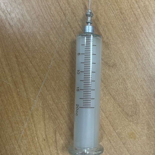Glass syringe 20cc like new, rare