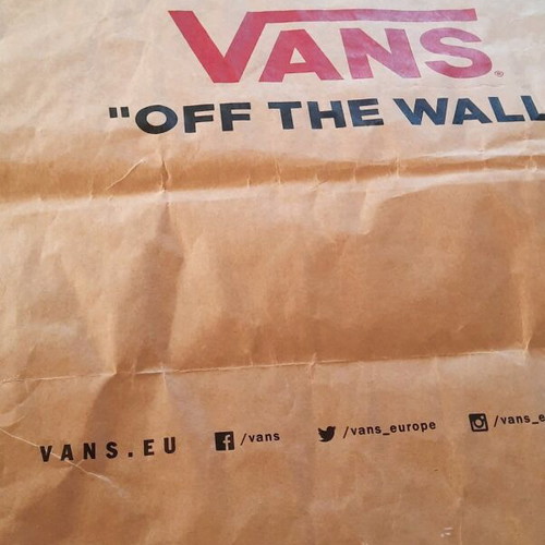 Vans paper bag beige brown new, 45x27 cm