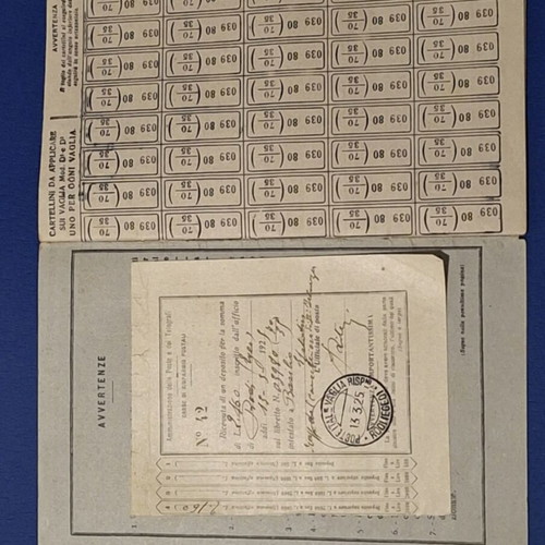 Aegean Rare Italian Postal Savings Booklet Rhodes 1920 used