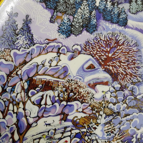 Dagmar Ebmer-Kirchlehner Winter 1982 porcelain decorative plate, limited edition