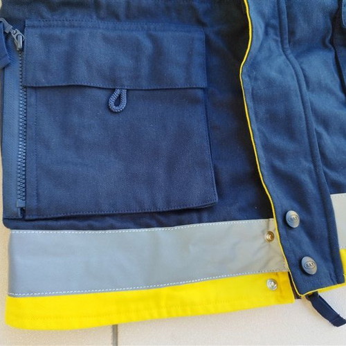 Il MONDO work jacket yellow/dark blue new with reflective strips