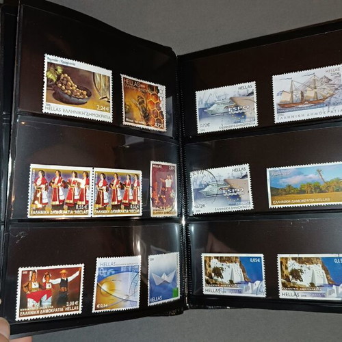 Album with 95 stamps collection new, Greece, Australia, Cyprus