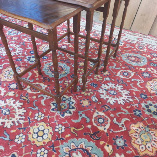 Vintage wooden nesting tables set of 2 used