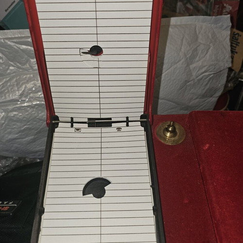 Vintage office set with rotating dial agenda and notepad, used with missing parts
