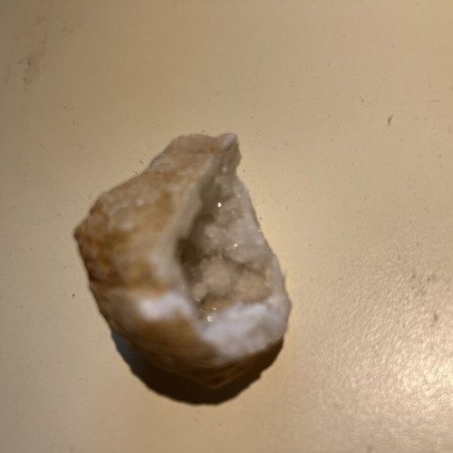 Quartz geode used with bright white color