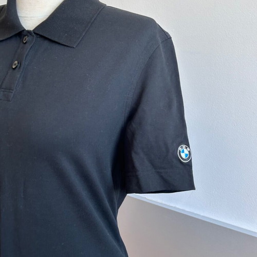 BMW Motorrad black original women's polo shirt like new, size L