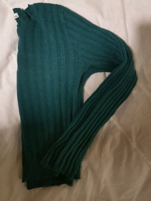Turquoise long sleeve blouse used, size M