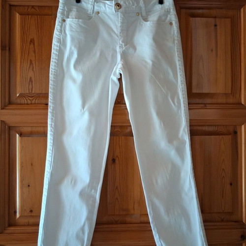 Capri pants used, 5-pocket, white, Street One, size 34