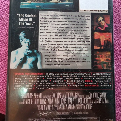 Snatch DVD like new, action adventure, subbed