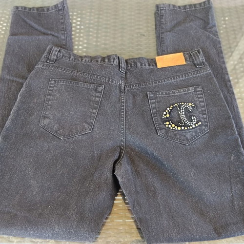 Vintage Just Cavalli jeans with rhinestone logo and coated effect IT 50