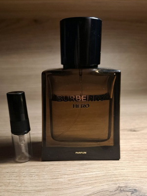 Burberry Hero Parfum 2ml like new, genuine decant fragrance