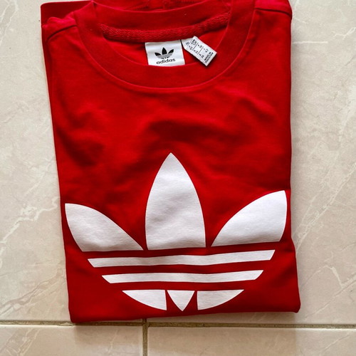 Adidas red blouse new, size S