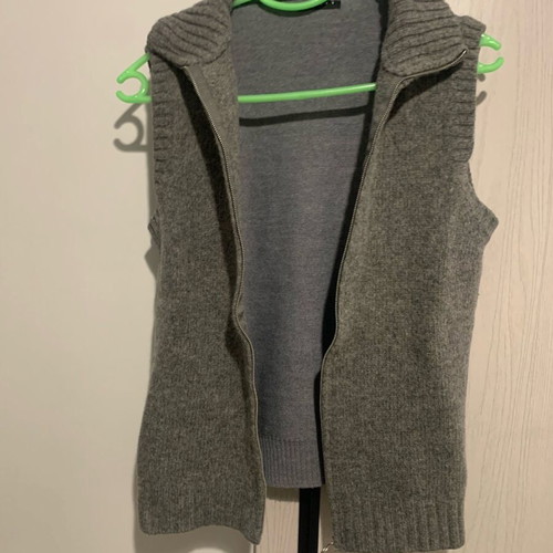 Sisley Sleeveless Wool Vest Grey Like New, Men's Size M