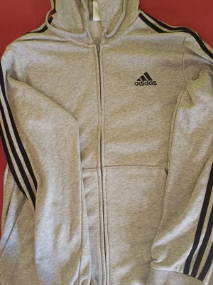 Adidas zip-up hoodie, grey, size L