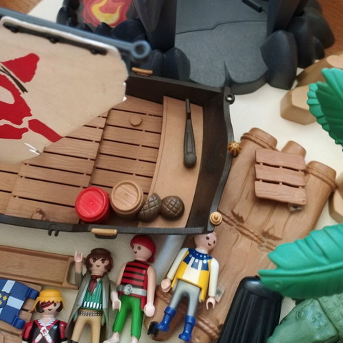 Vintage Playmobil Pirate Island SuperSet 4136 and Accessories