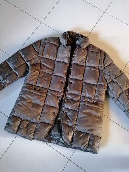  kenourgio andriko mpoufan (puffer jacket) metalliko mpez (Sz L) Notting Hill