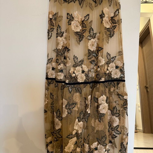 Madame Shou Shou skirt new, tulle with embroidery and sequins, beige