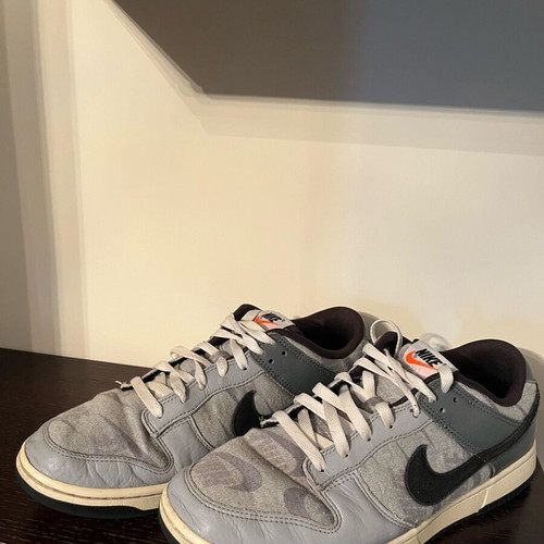 Nike Dunk Low sneakers used, size 45, grey and black