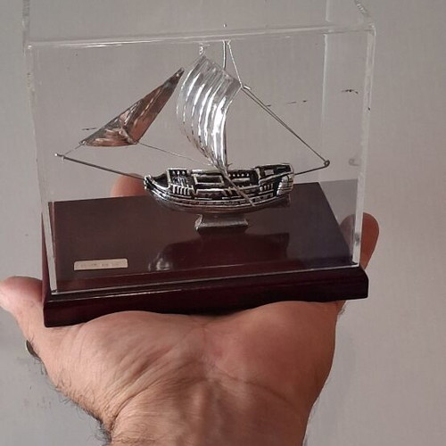 Silver 925 boat model, vintage solid silver
