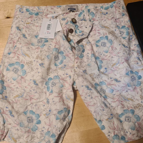 Men's linen shorts 100% floral new size n32