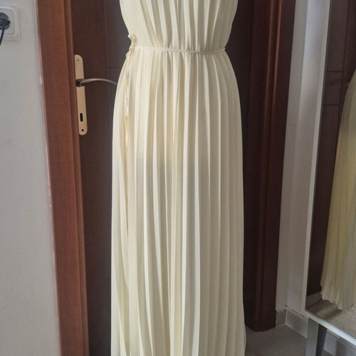 Pleated dress H&M like new, summer yellow, ancient Greek style