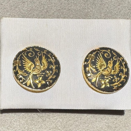 Vintage Damasquinados Suarez Earrings from Toledo, New