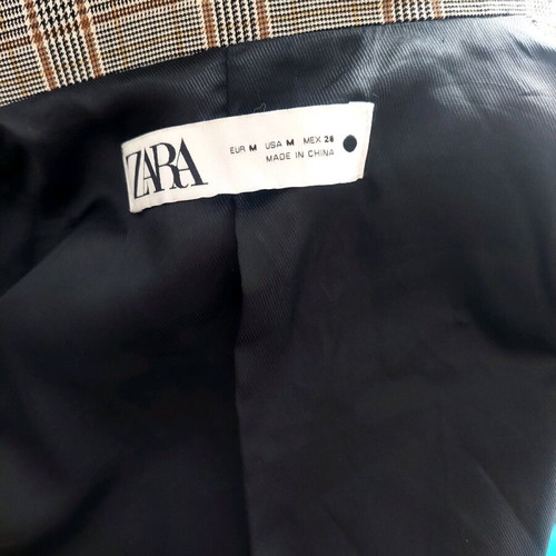 Zara checked jacket like new, size M, grey and beige