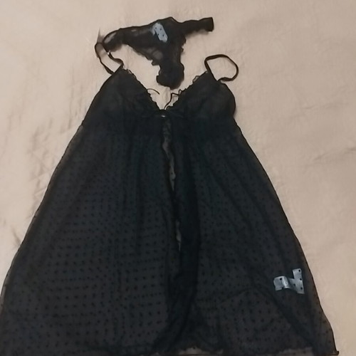 Babydoll lingerie set new, black, size 40/42