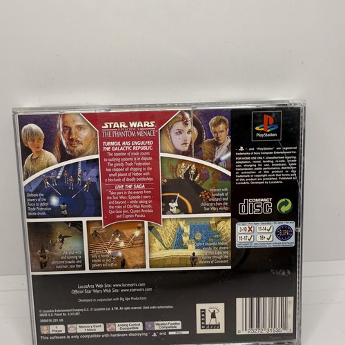 Star Wars The Phantom Menace PS1 game used