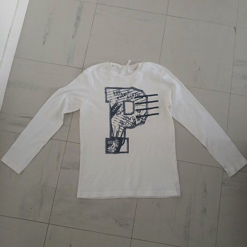 Benetton shirt white size 140 cm like new for 7-8 years