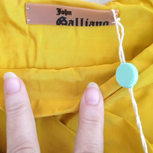 John Galliano yellow silk skirt new, L/XL