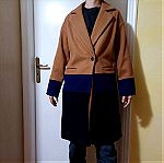  Καμηλό παλτό colorblock