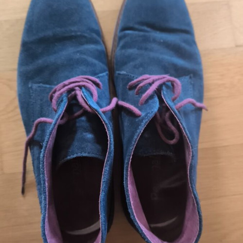 Personal Shoes Suede Casual Boots size 43 used, teal and purple