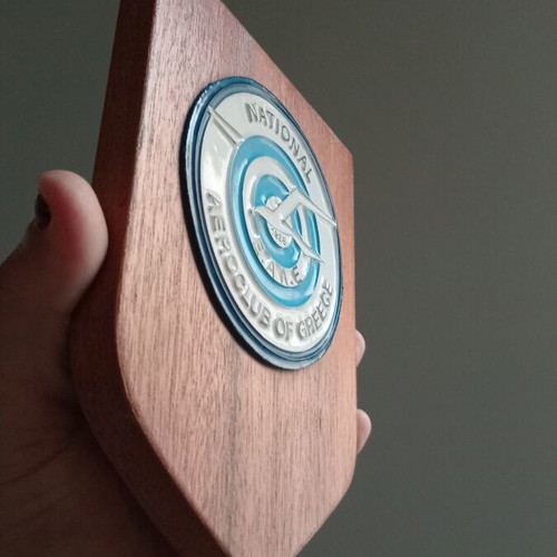 Wooden shield used, Aeroclub of Greece commemorative 1928